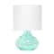 Simple Designs™ 14" Glass Raindrop Table Lamp with White Shade